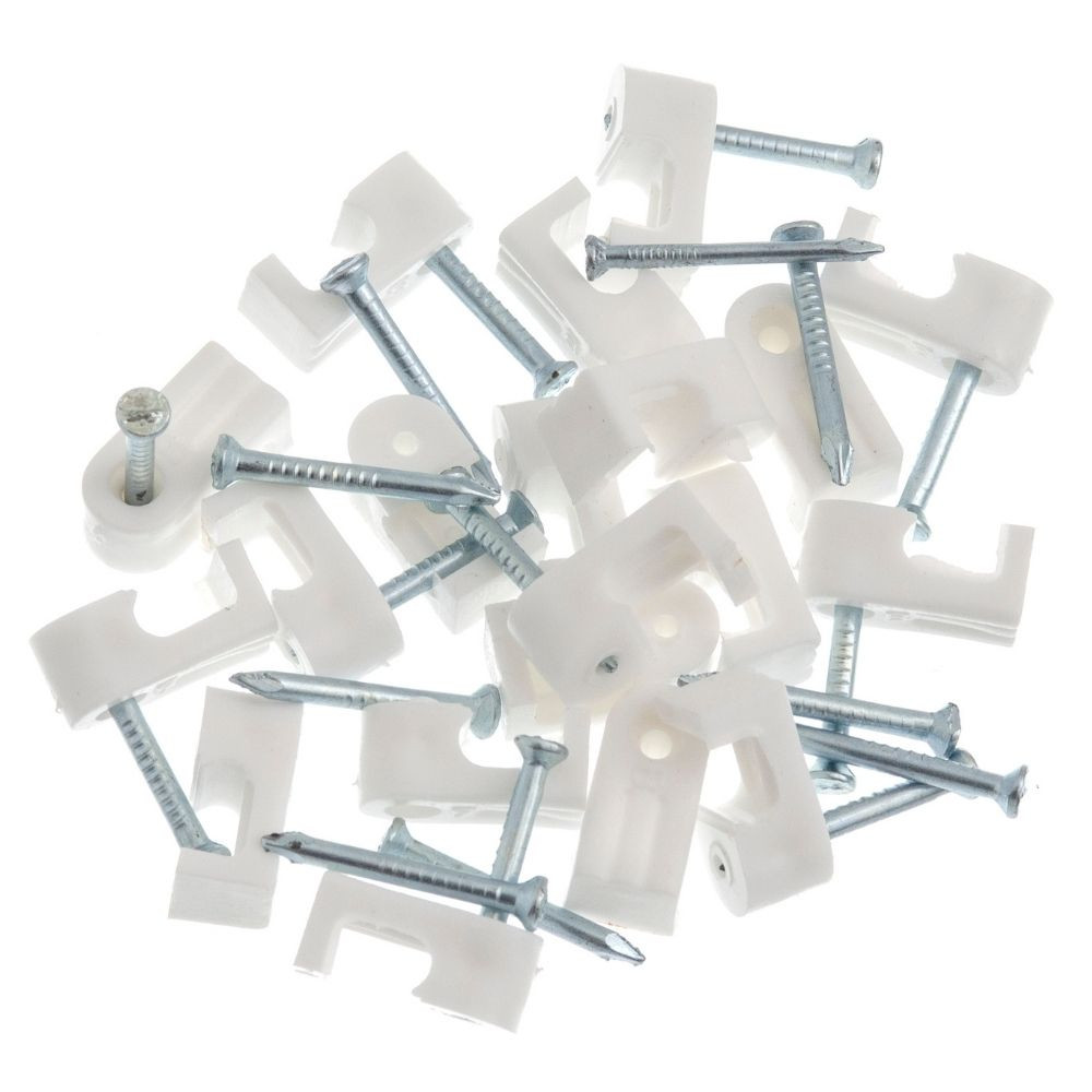 Fixador Para Fio Paralelo N3 Com 20 Unidades Branco Bemfixa