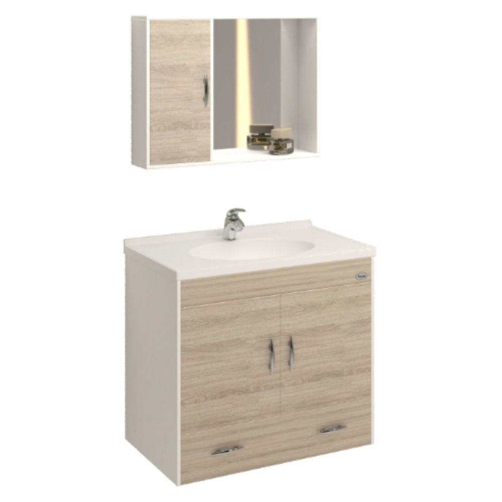 GABINETE BANHEIRO KIT AVANT 54X61CM BRANCO/DELICATO POLICLASS