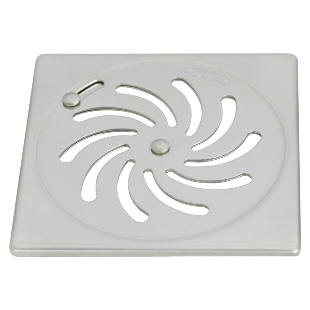 Grelha Inox Quadrada Vórtice Com Fecho 150mm  Amanco