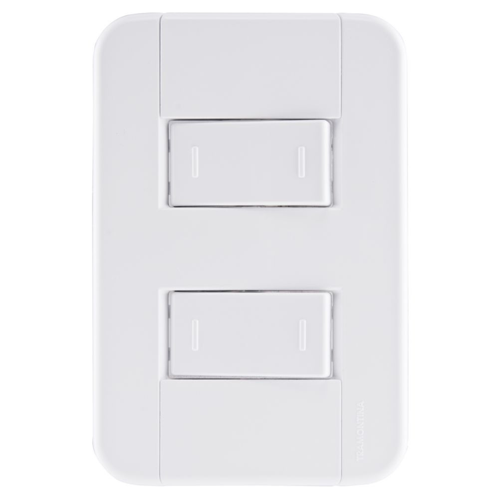 Interruptor 2 Tomadas Paralelo 10A 250V Tablet Branco Tramontina