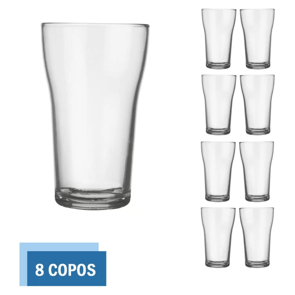 Jogo Copo Boteco Cerveja 8Un 200ML Nadir