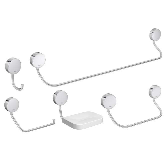 Kit Net Acessórios Com 5 Peças Cromado Deca
