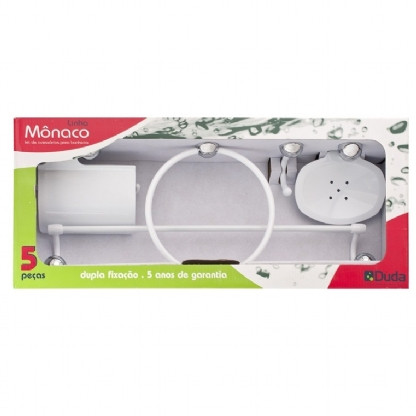 Kit Acessórios Monaco Com 5 Peças Branco Duda