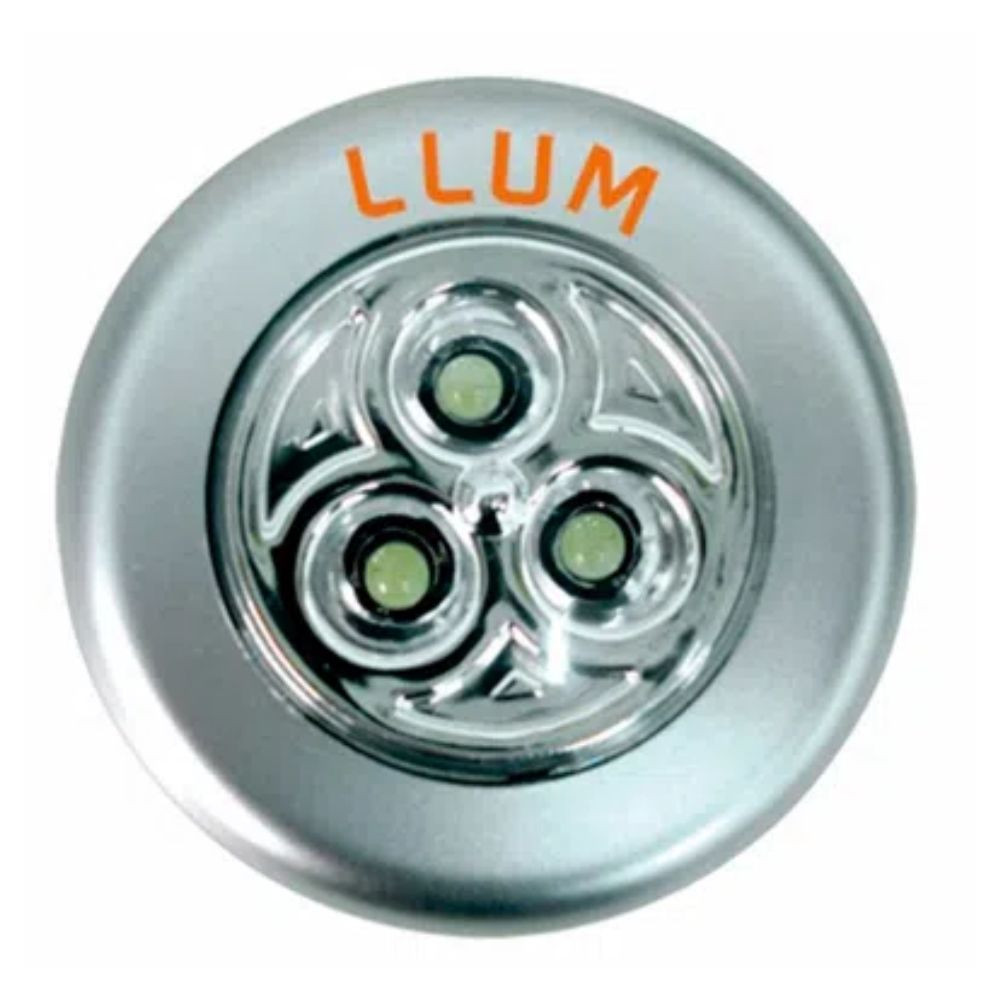 Luminária LED button 3 LEDs Prata Llum