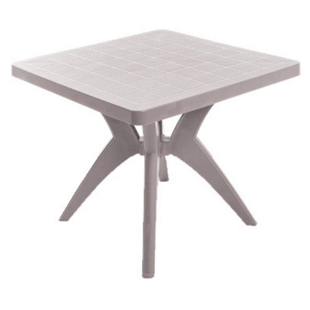 Mesa Quadrada Nude Forte Plástico
