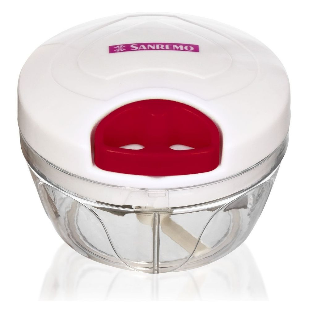 Mini Processador De Alimentos Manual Transparente Sanremo