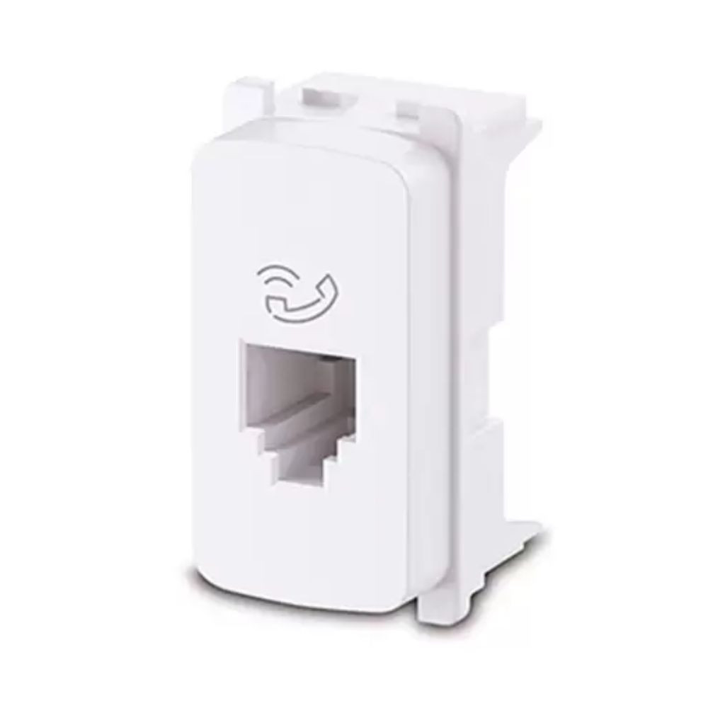 Módulo Tomada Com 2 Fios Zeffia RJ11 Branco Pial
