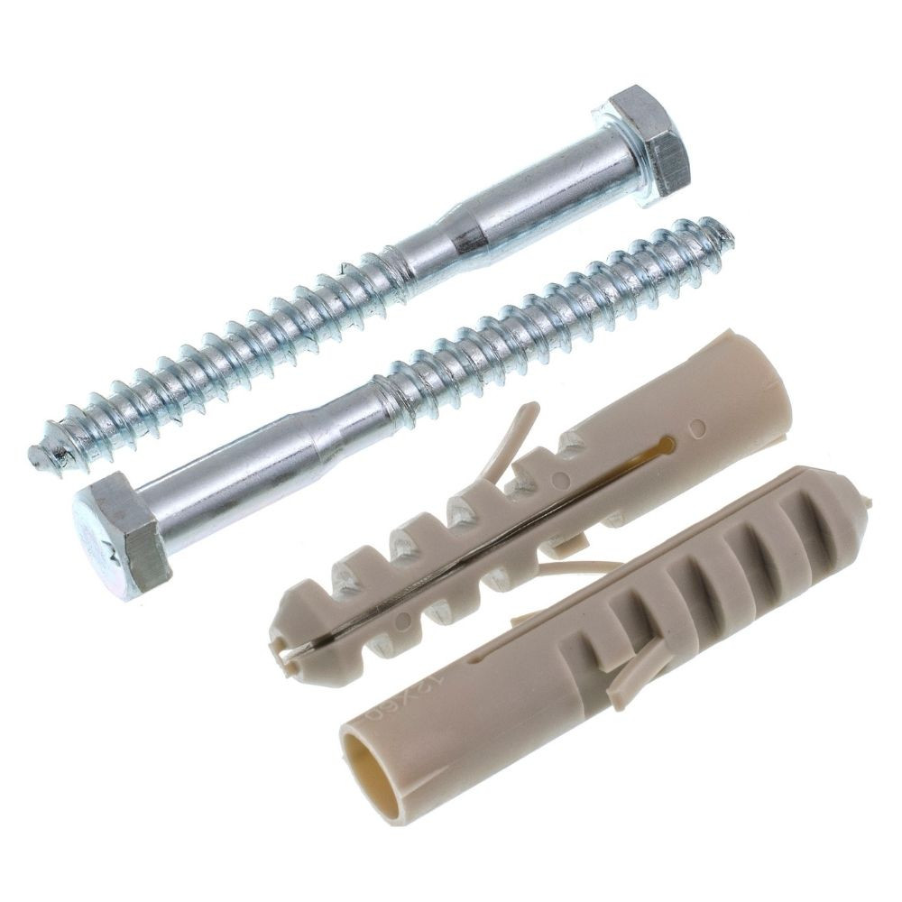 Parafuso Sextavado Com Bucha Nylon 12MM 2 Unidades Bemfixa