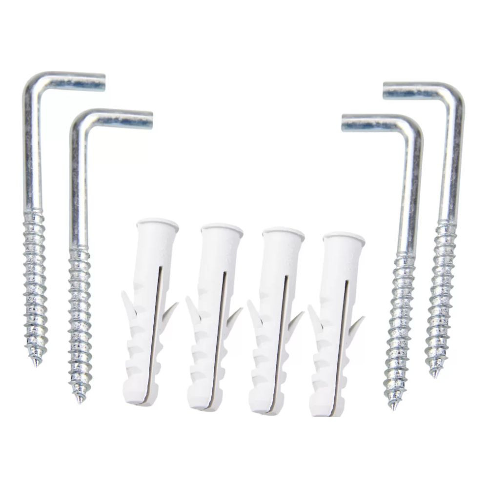 Parafuso Escapula Zincada com Buchas Nylon 8mmcom 4 unidades Bem Fixa