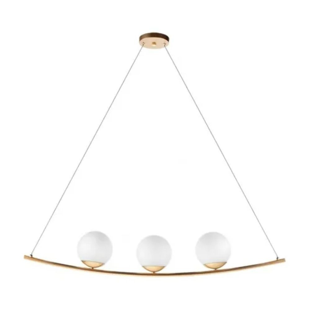 Pendente Arco Dreams Bola Gold E27 3 Luzes Llum Bronzearte