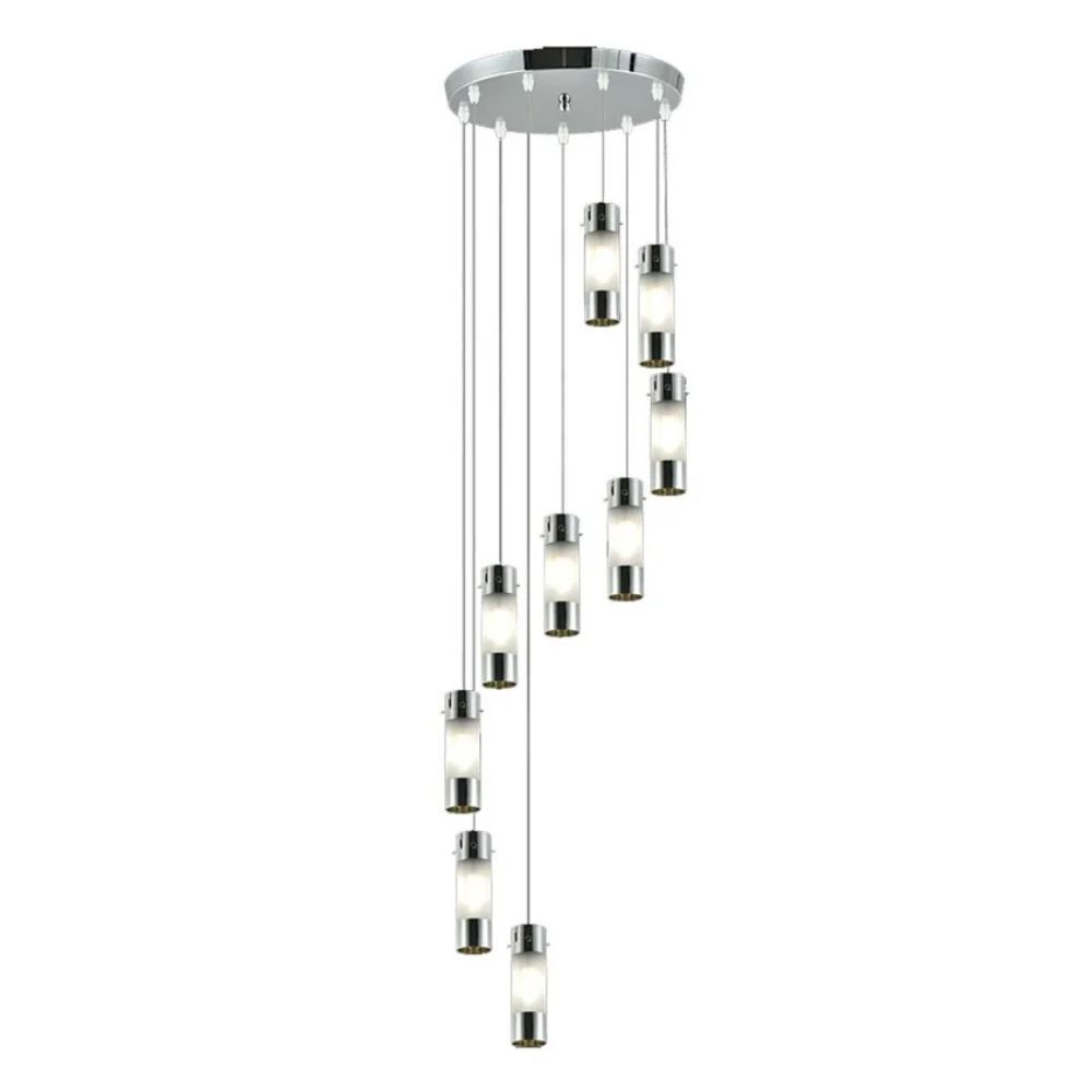 Luminária Pendente Elegance 7L G9 Cromado Llum Bronzearte