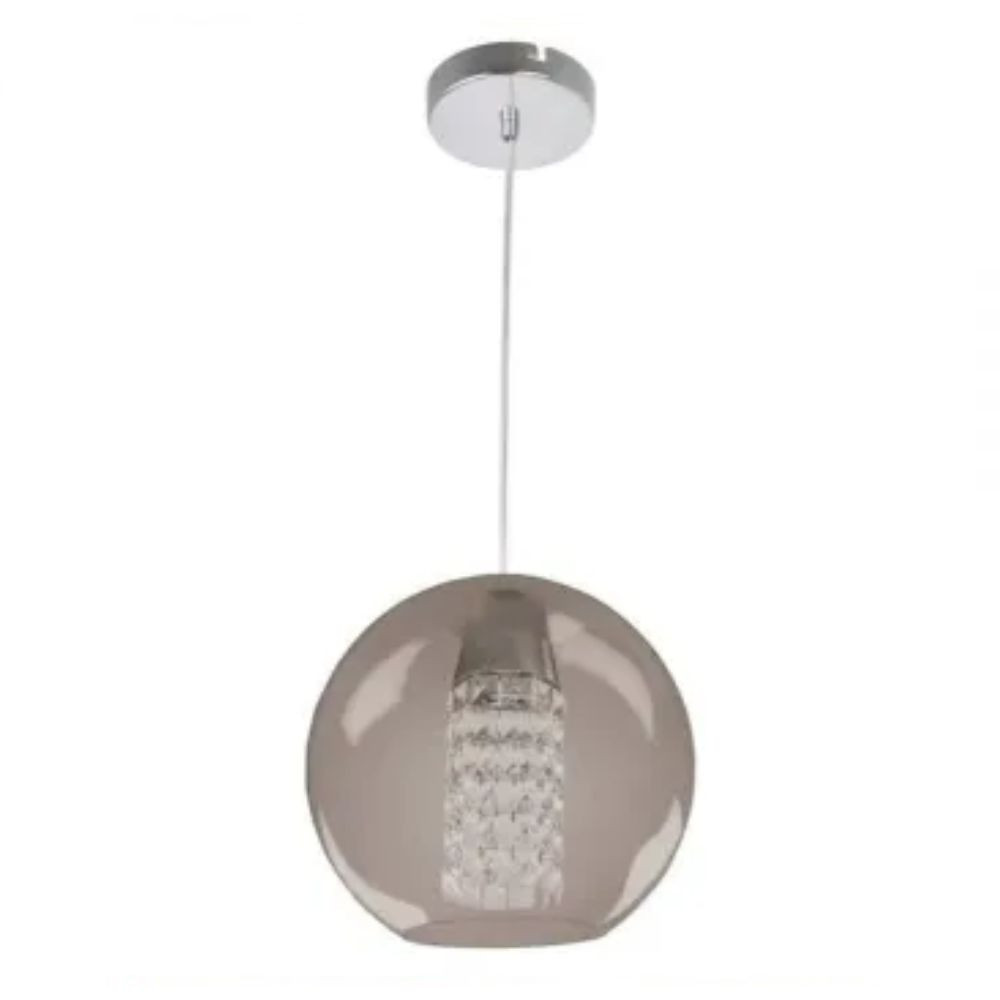Pendente Pendente Globe Acrílico Fumê 30cm E27 Llum