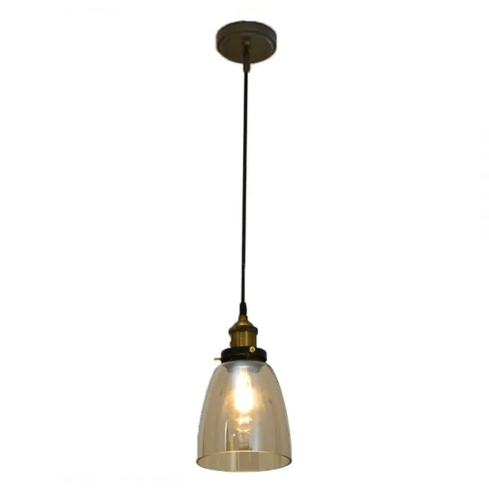 Pendente de Vidro 14 Cm Dourado Ne9004 Neotron 