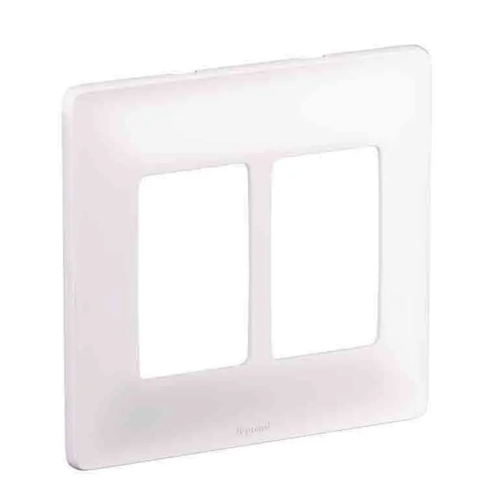 Placa 3+3 Postos C/ Suporte Pop 4x4 Branca Pial