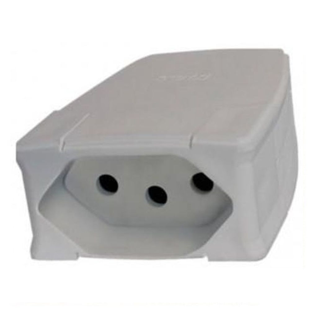 Plug fêmea 2P+T cinza 20A Pial