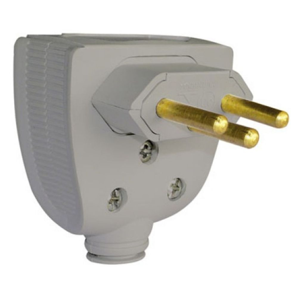 PLUGUE REFORCADO VERSATIL 2P+T 20A CINZA PIAL