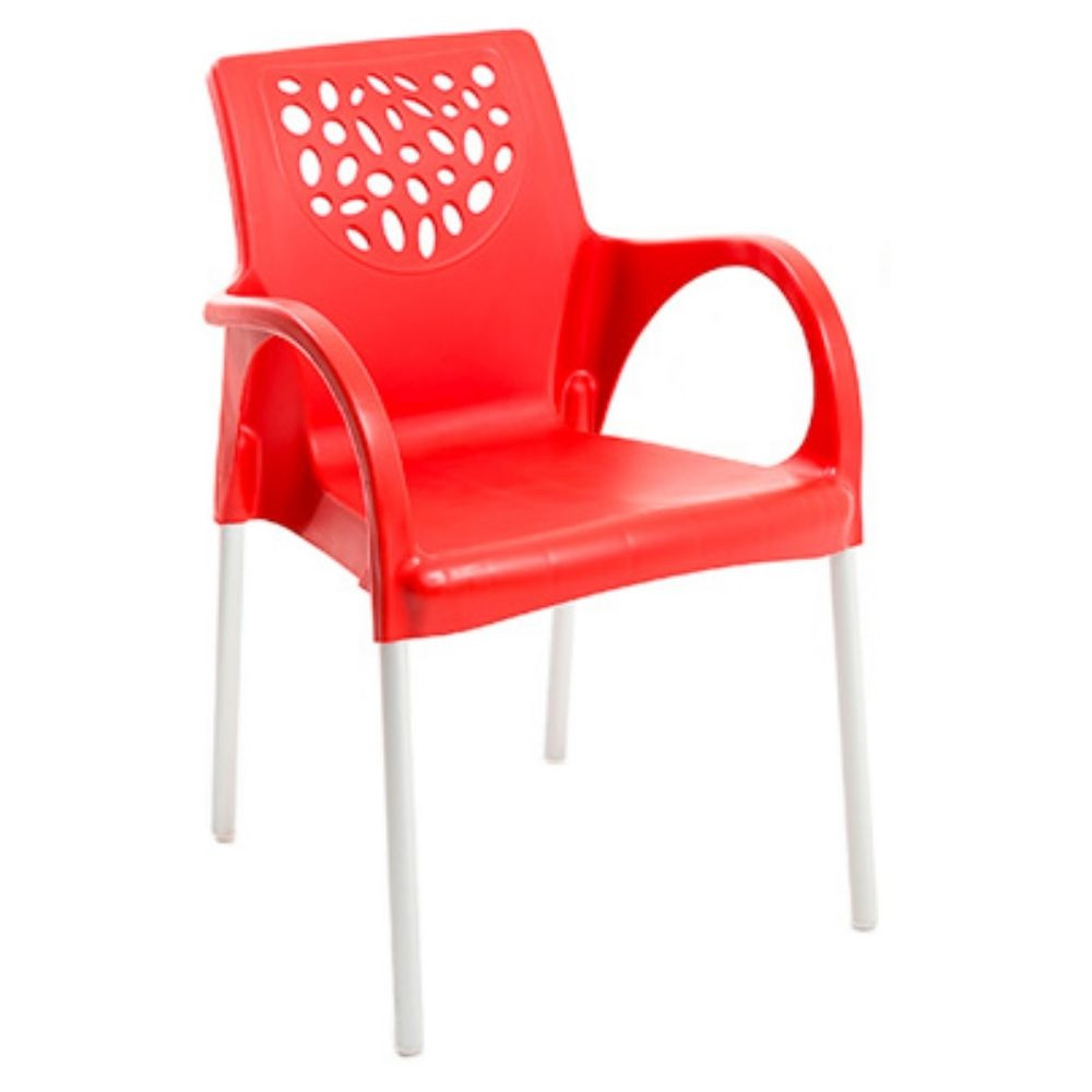 Poltrona Forte Plástico Vermelho Deluxe 