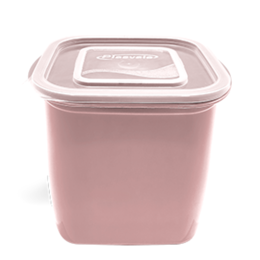 Pote Gradual Quadrado Branco 650ml Plasvale
