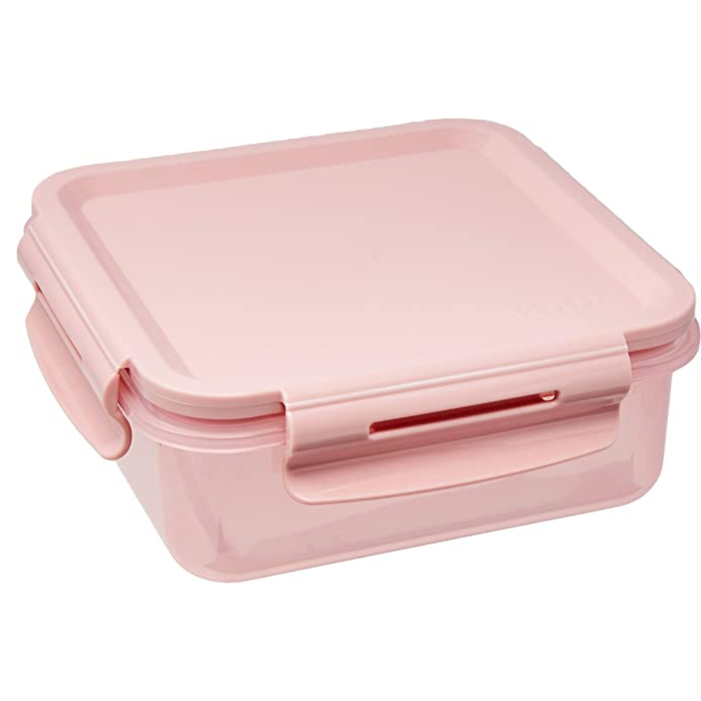 Pote Organizador De Geladeira Click Quadrado 500 ml Rosa OU