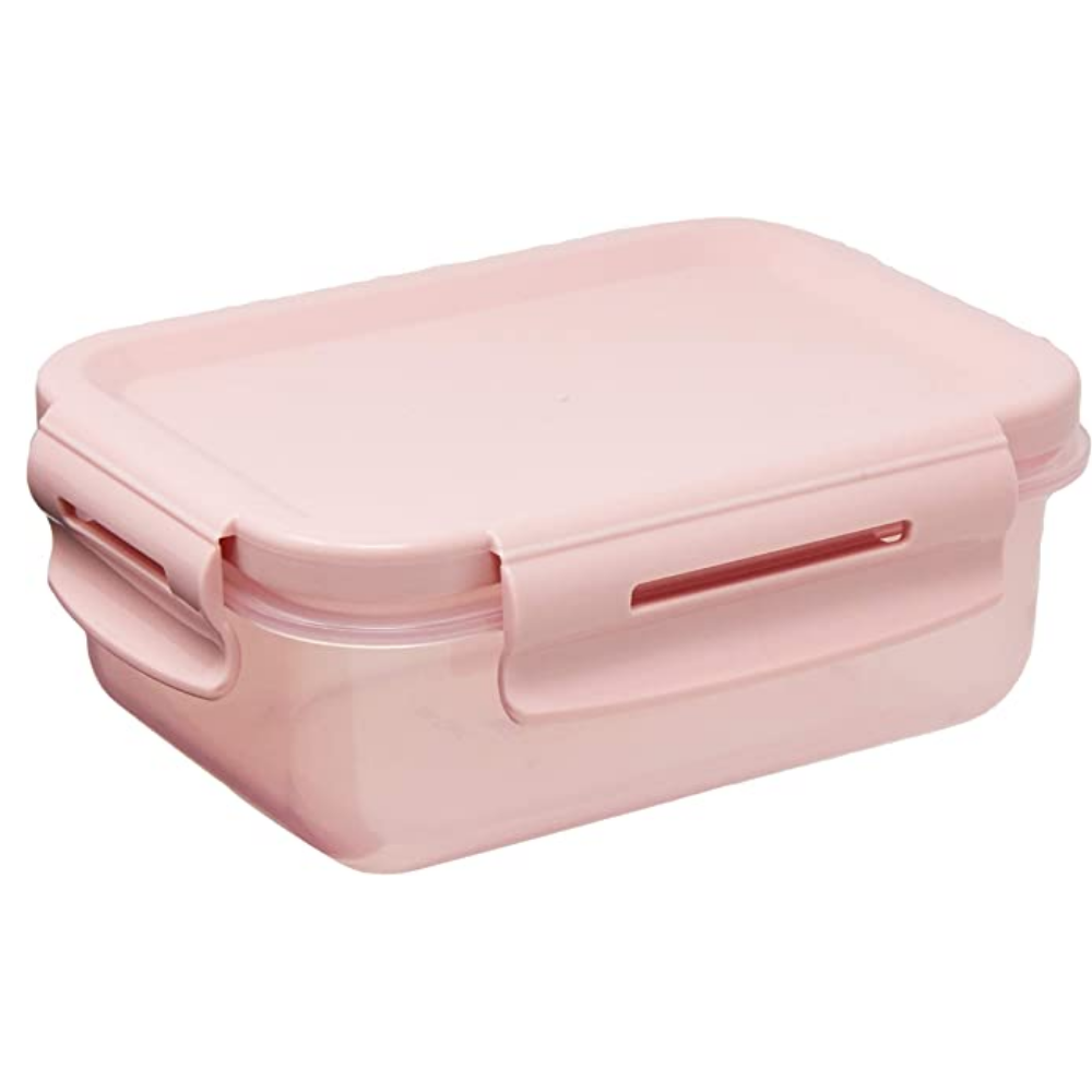 Pote Organizador De Geladeira Click Retangular 380 ml Rosa OU