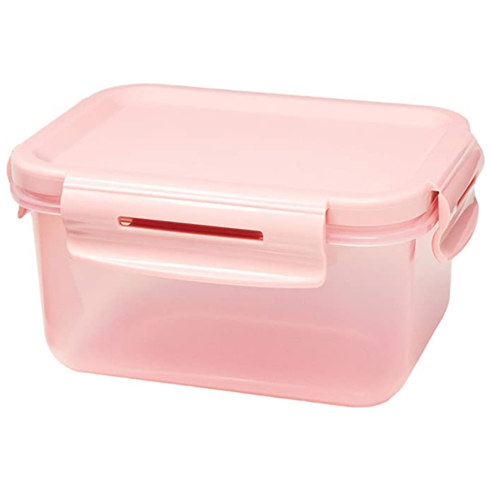 Pote Organizador De Geladeira Click Retangular 560 ml Rosa OU