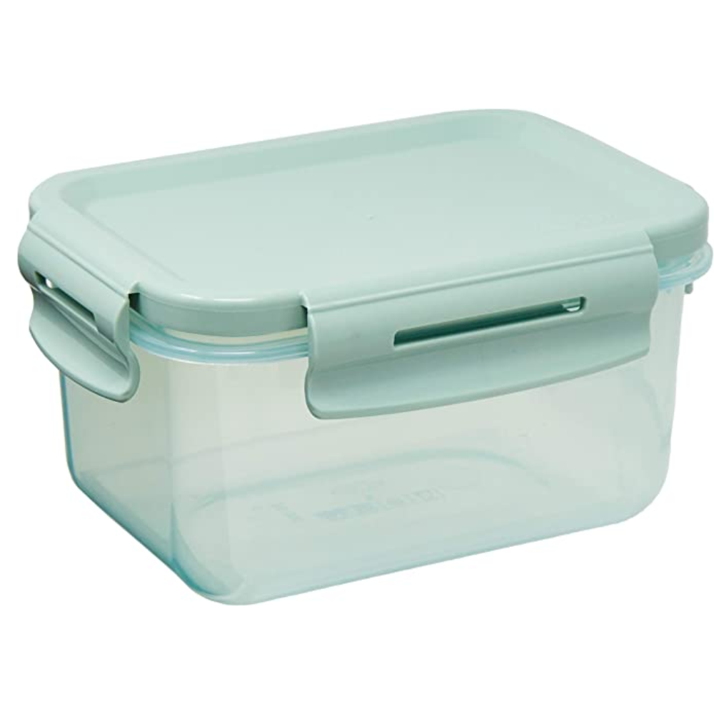 Pote Organizador De Geladeira Click Retangular 560 ml Verde OU