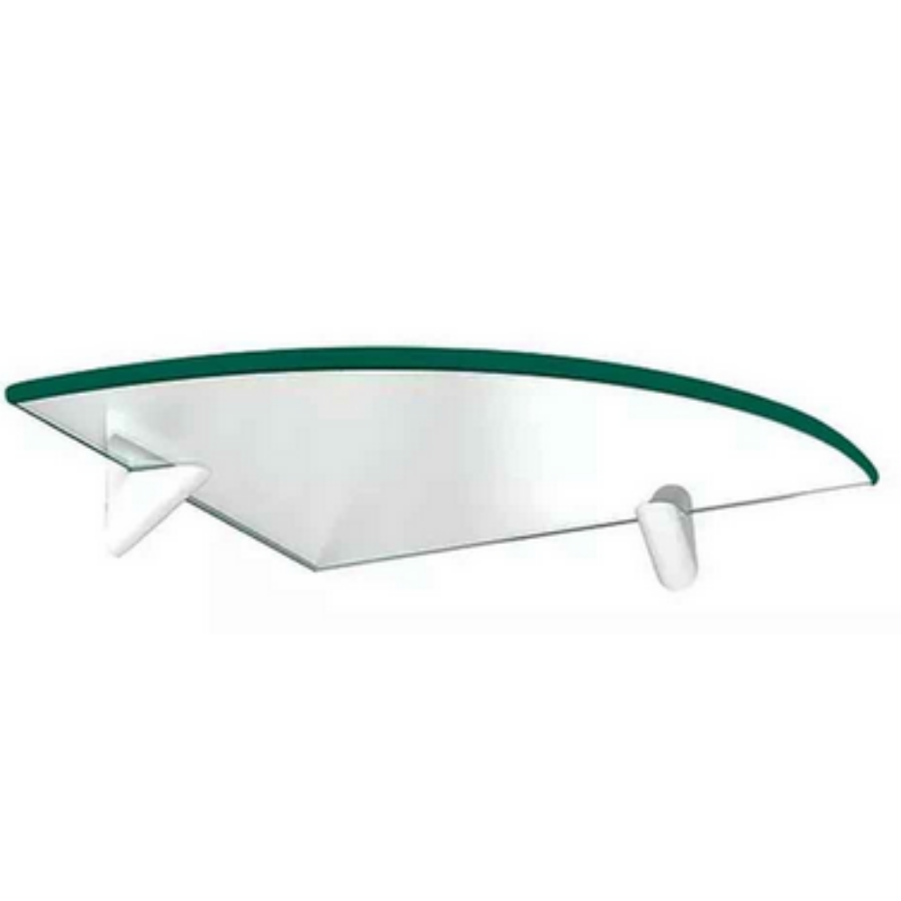 Prateleira com suporte raio glass 25X25 cm Pratefix