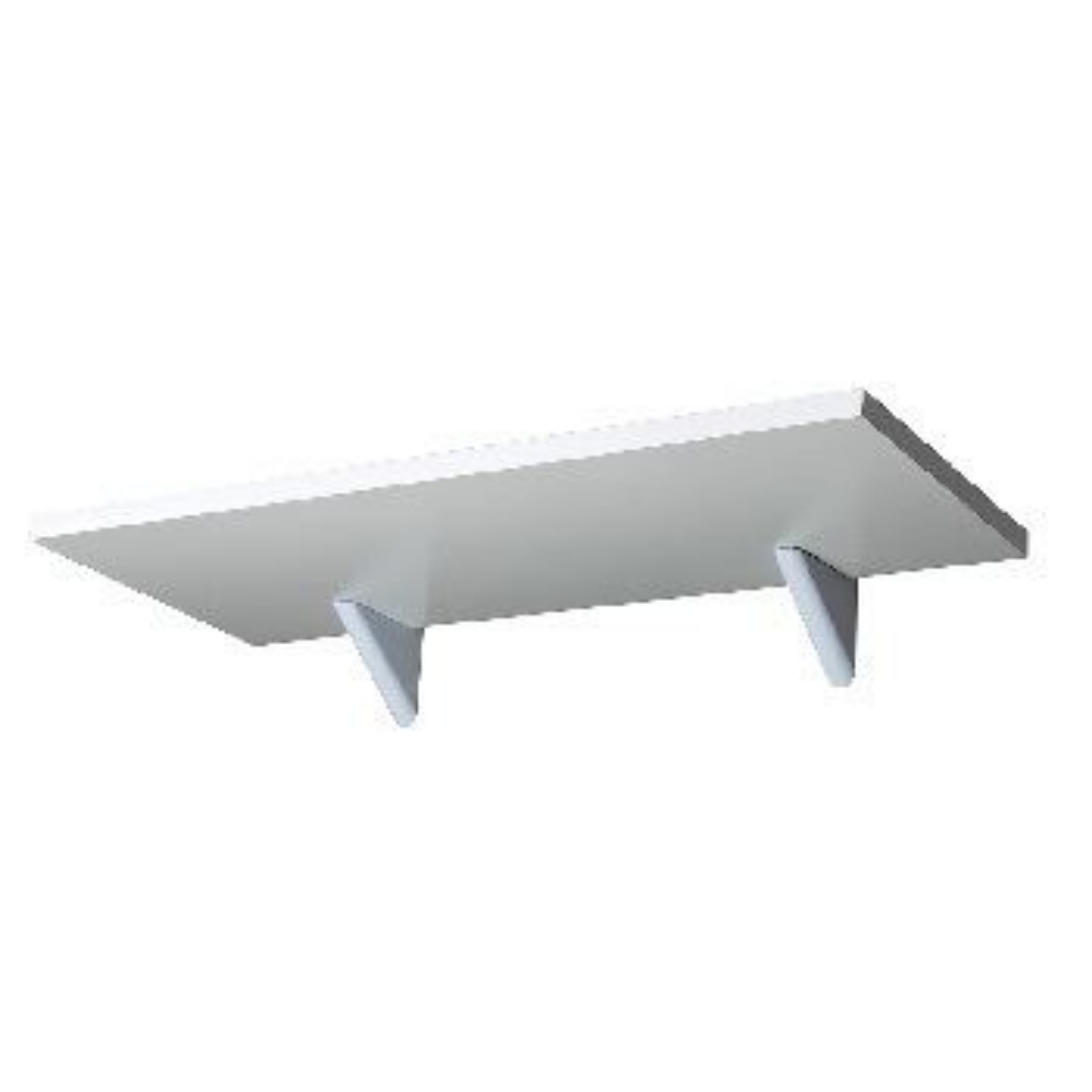 Prateleira Com Suporte Branco 20x40 Pratefix Classic