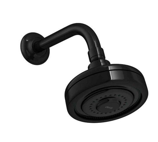 Chuveiro deca acqua plus tubo C parede preto brihante 1990