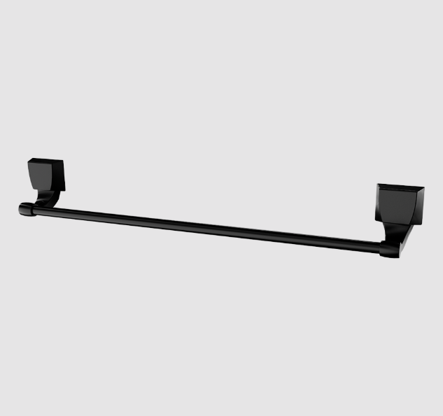 Porta toalha lorenzetti attic quadra f24 barra preto fosco 