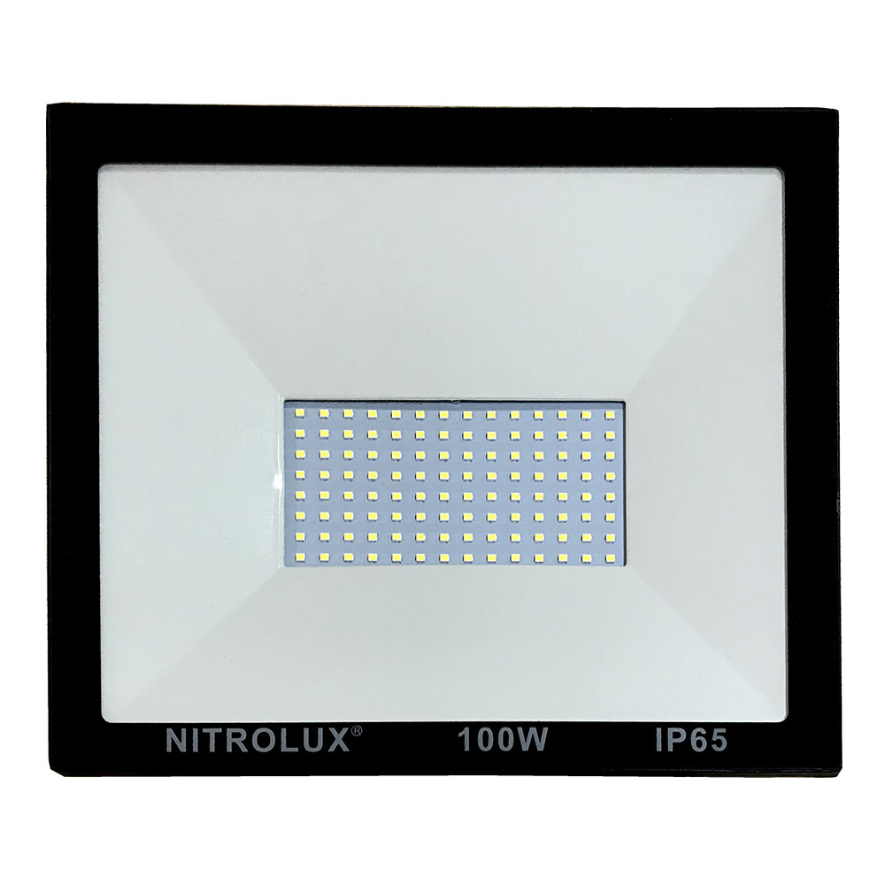 Refletor Led Smd Preto 100W Bivolt 6500K Nitrolux  