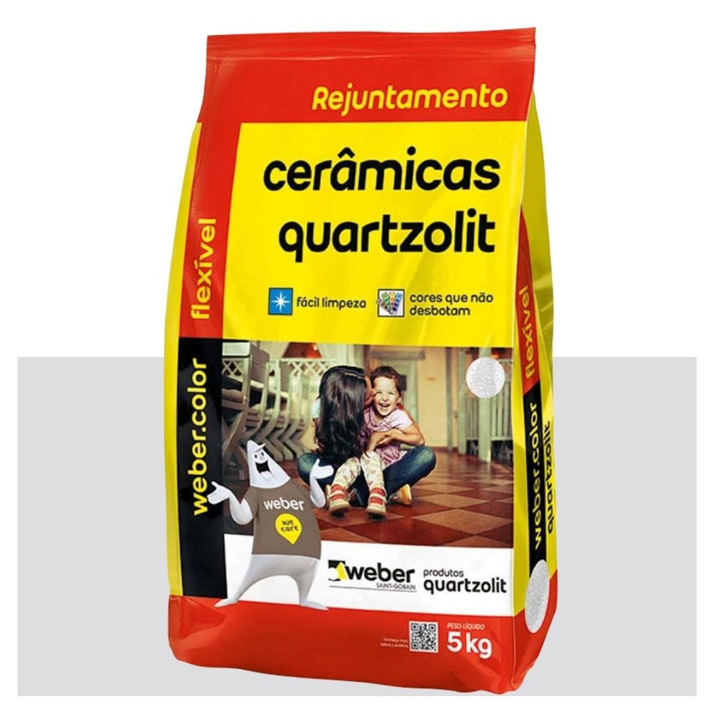 Rejunte Flexível Cinza Platina 5Kg Quartzolit 