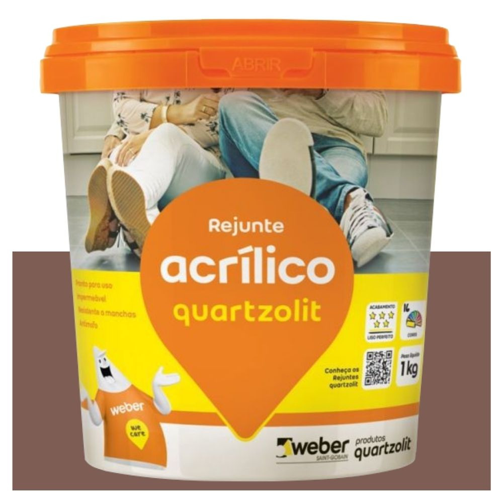 REJUNTE QUARTZOLIT ACRILICO MARROM CAFE 1KG