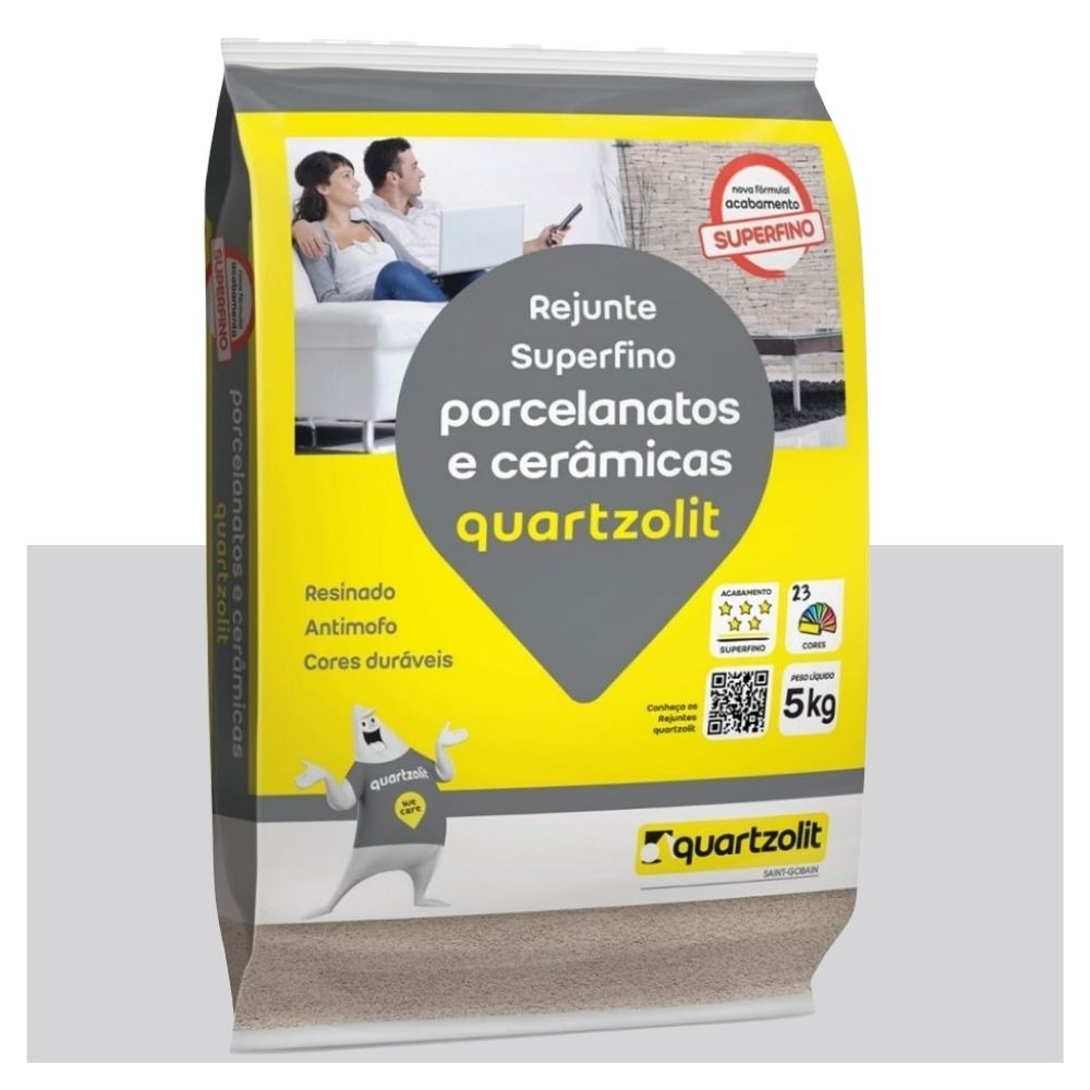 REJUNTE QUARTZOLIT PORCELANATTO CINZA PLATINA 5KG