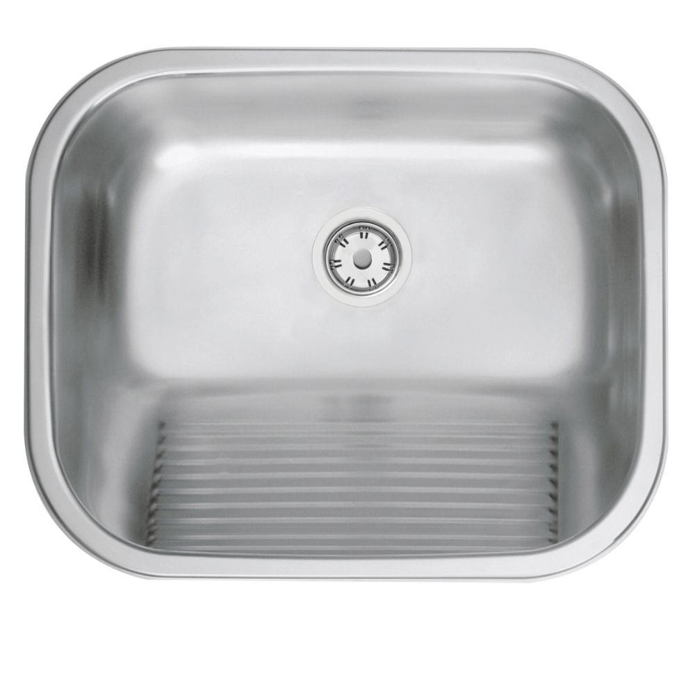 Tanque de Encaixe Tramontina Hera 34 L em Aço Inox Acetinado 50x40 cm