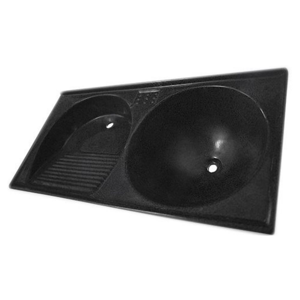 TANQUE DELTA JUNIOR 84X43CM PRETO ROMANO BELLA PIA