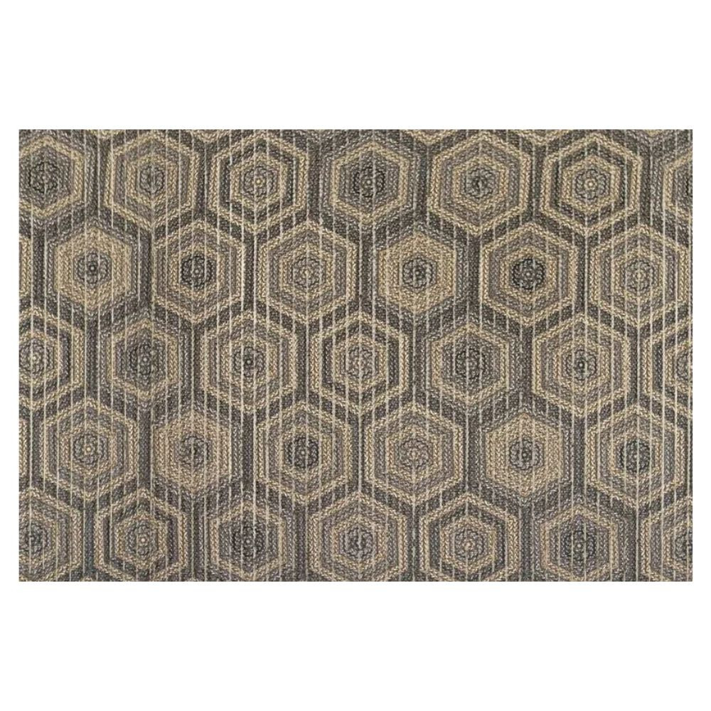 Tapete Antiderrapante Tropical Hexa Cinza 43cm x 65cm Kapazi