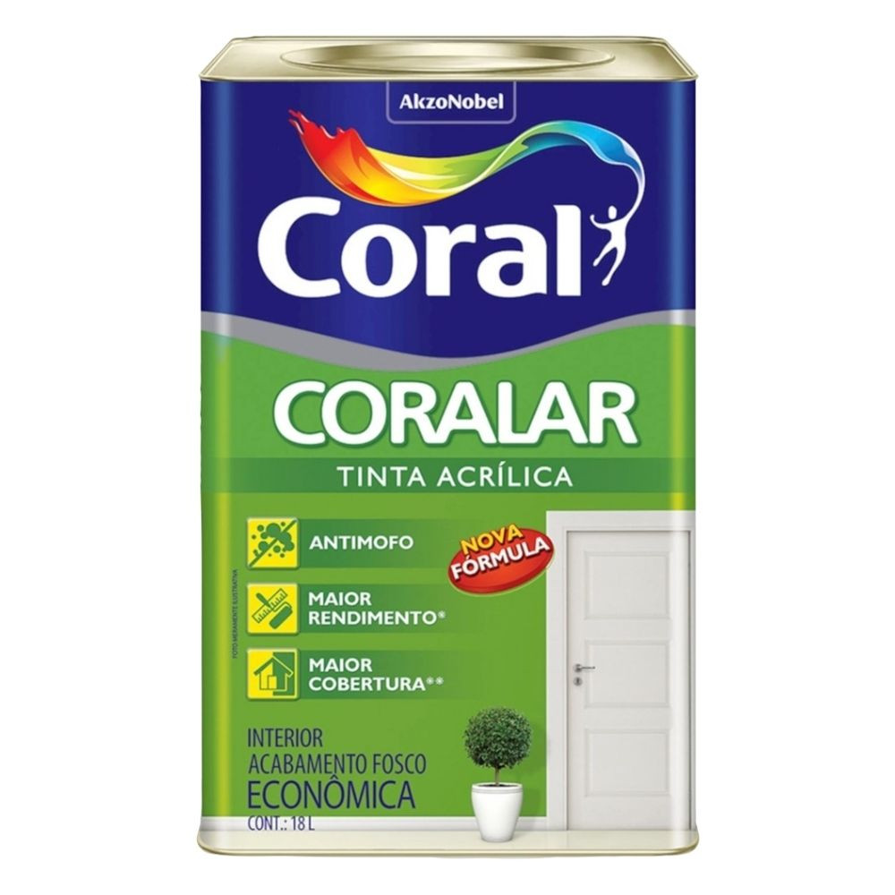 Tinta Coralar Acrílica Branco 18L Coral 