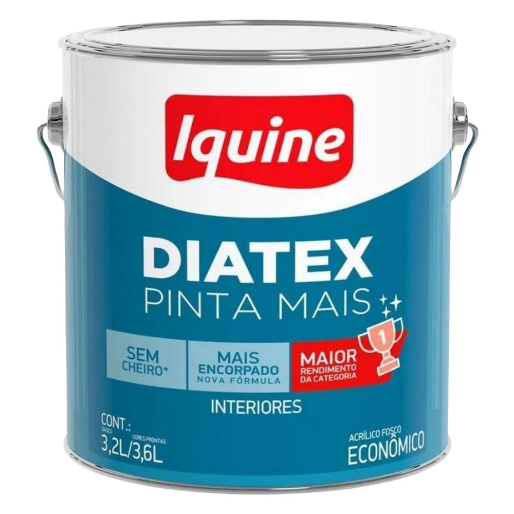 Tinta Diatex Acrílico Fosco Branco 3,6L Iquine 