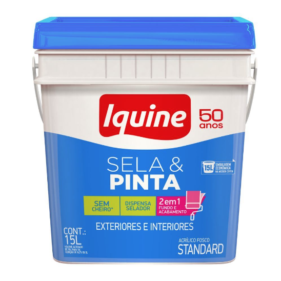 Tinta iquine sela e pinta fosca gengibre retangular 15L