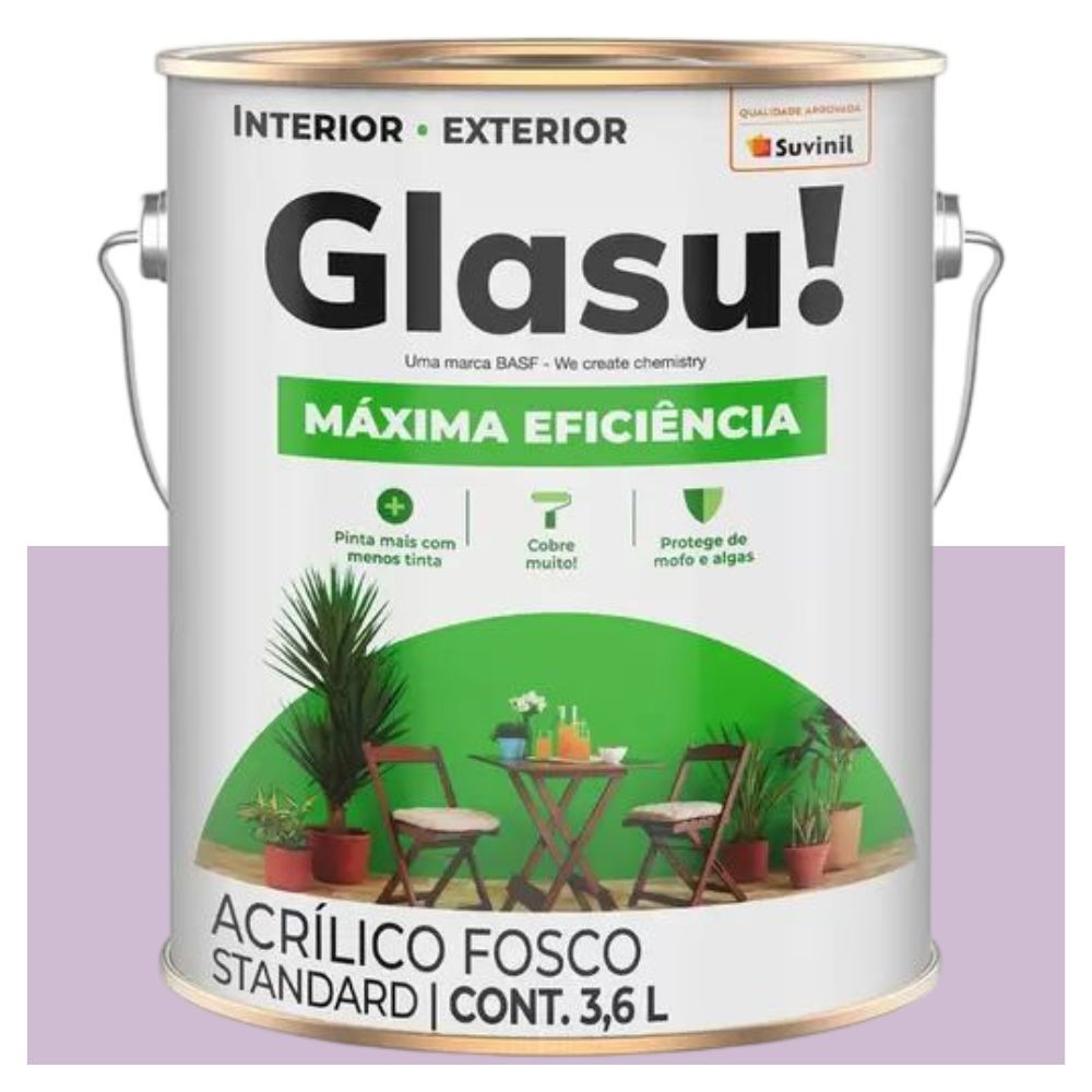 Tinta Máxima Eficiência Fosca Lavanda Doce 3,6 Litros Suvinil