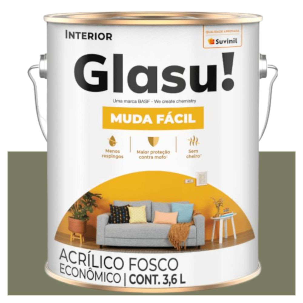 Tinta Econômica Muda Fácil Fosca Cacto Mandacaru 3.6 Litros Suvinil Glasu