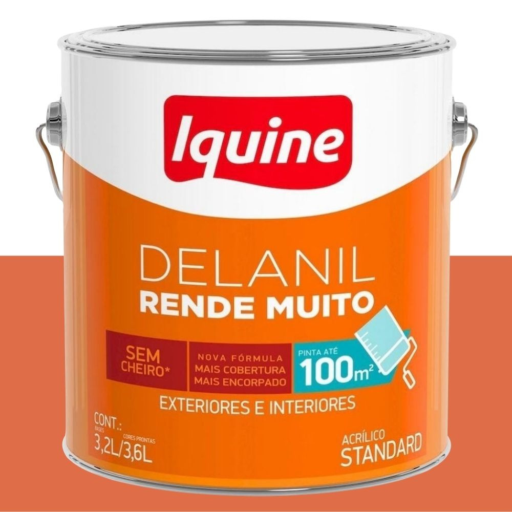 Tinta Acrílico Fosco Caranguejo 3.6L Delanil 