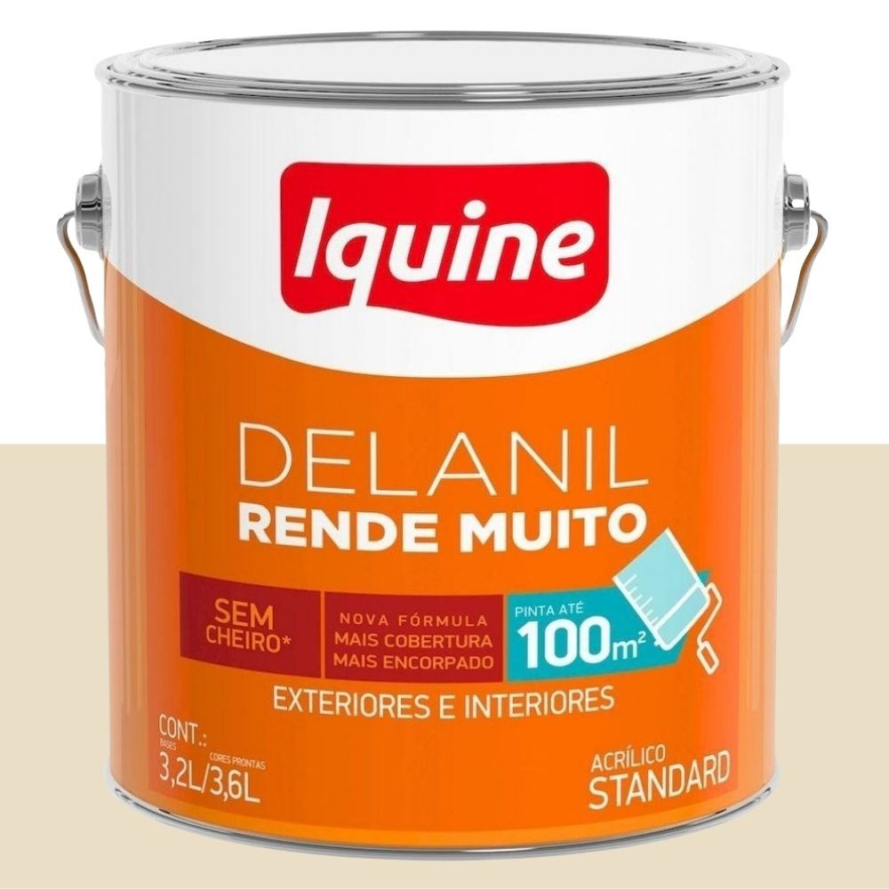 TINTA DELANIL ACRILICO FOSCO PALHA 3.6L IQUINE
