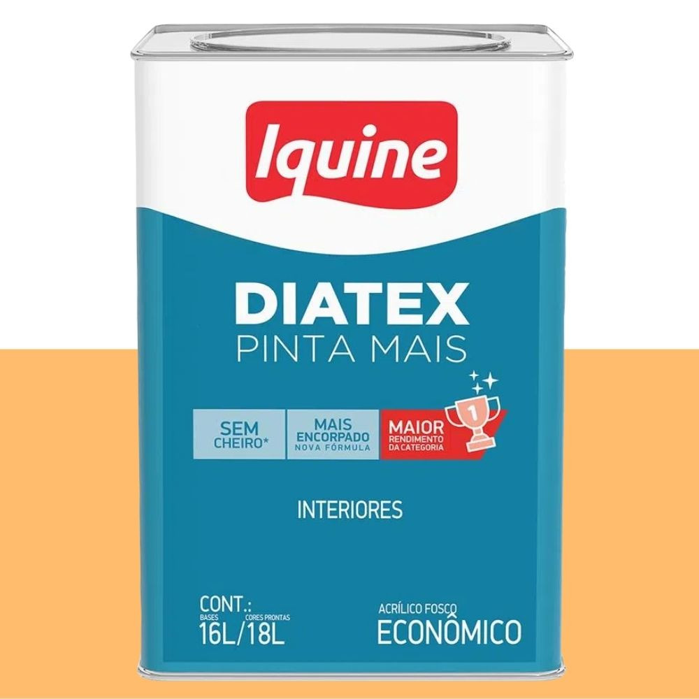 TINTA DIATEX ACRILICA FOSCA CROMO 18L IQUINE