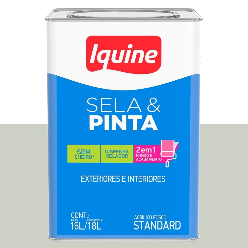 TINTA SELA E PINTA FOSCO BRANCO GELO 18L IQUINE