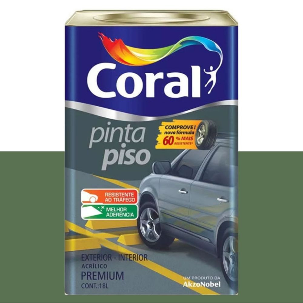 Tinta Pinta Piso Verde Quadra 18L Coral 
