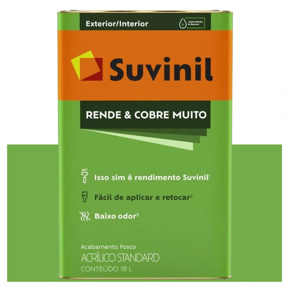 Tinta Rende e Cobre Muito Fosca Capim Limão 18L Suvinil