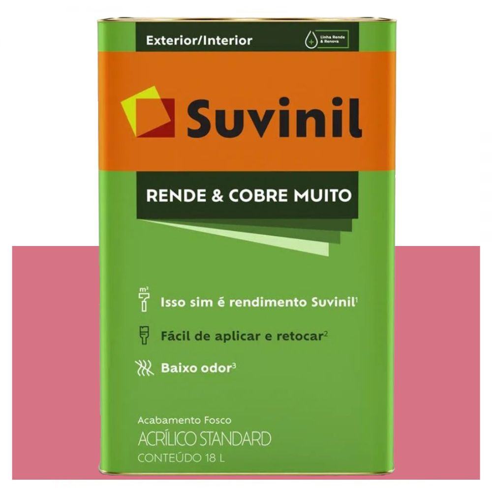 Tinta Rende e Cobre Muito Fosca Euforia 18L Suvinil