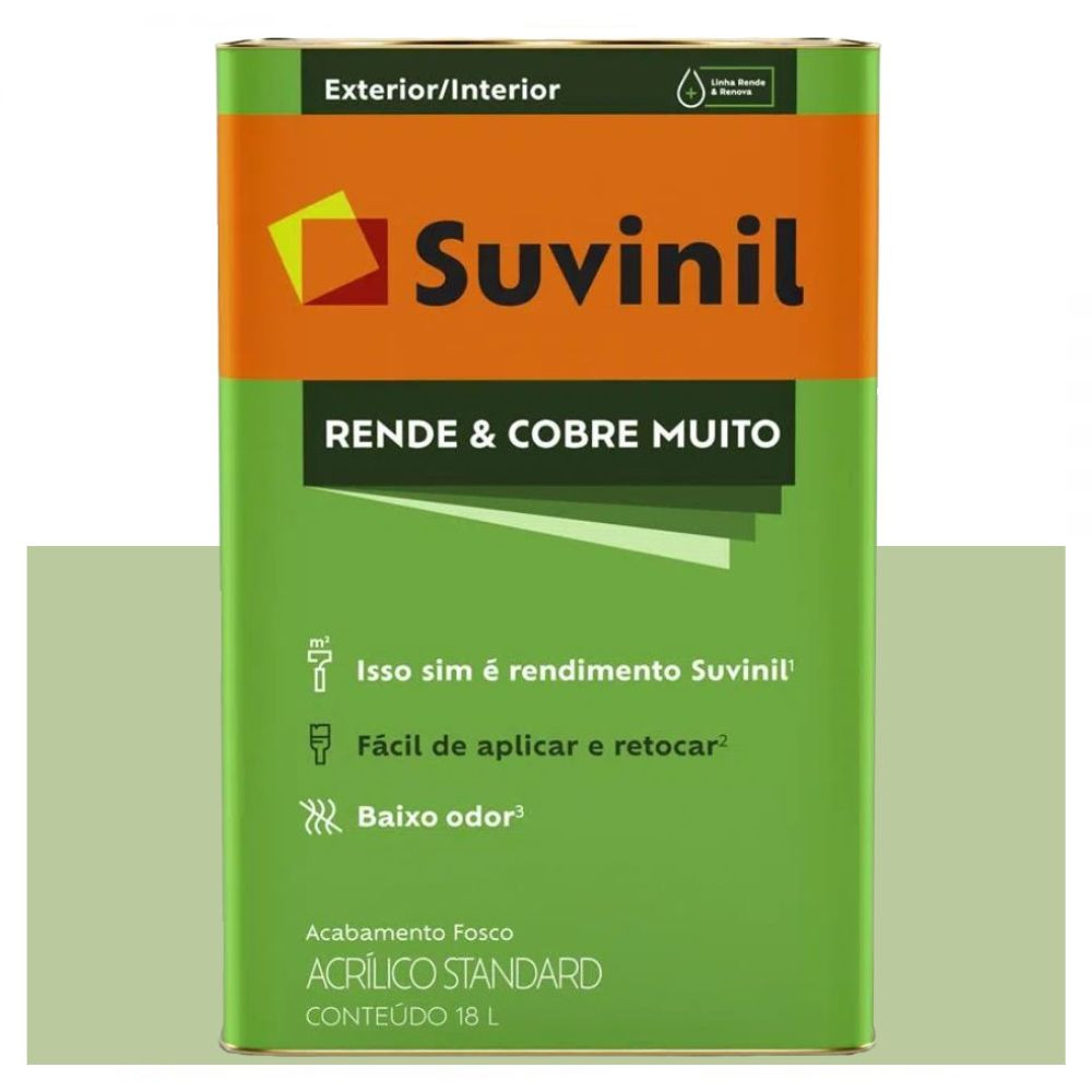 Tinta Rende e Cobre Muito Fosca Uva Verde 18L Suvinil